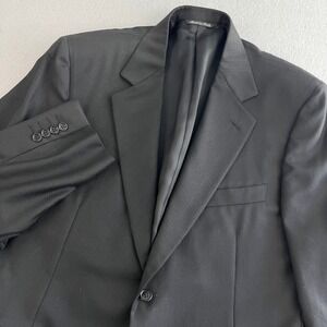 Canali Bloomingdales Black Blazer Super 120s Made In Italy Men's 52C 100% Wool